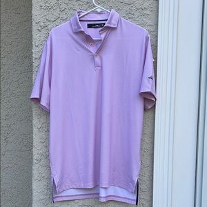 Ralph Lauren RLX Pink & White Gingham Polo Golf Shirt Mens Size M